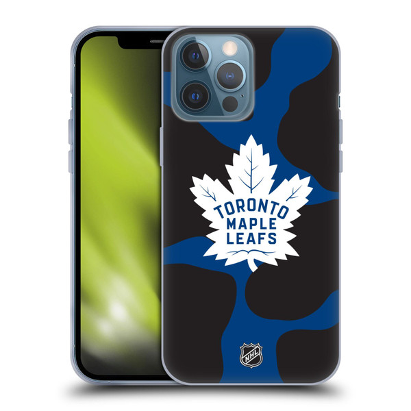 NHL Toronto Maple Leafs Cow Pattern Soft Gel Case for Apple iPhone 13 Pro Max