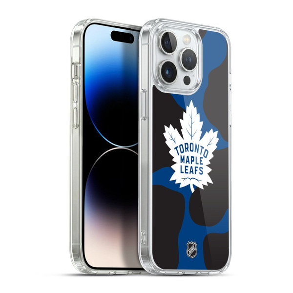 NHL Toronto Maple Leafs Cow Pattern Soft Gel Case for Apple iPhone 13 Pro Max & MagSafe