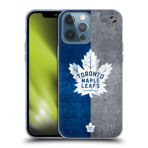 NHL Toronto Maple Leafs Half Distressed Soft Gel Case for Apple iPhone 13 Pro Max