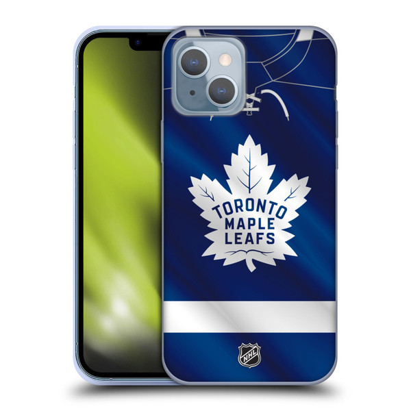 NHL Toronto Maple Leafs Jersey Soft Gel Case for Apple iPhone 14
