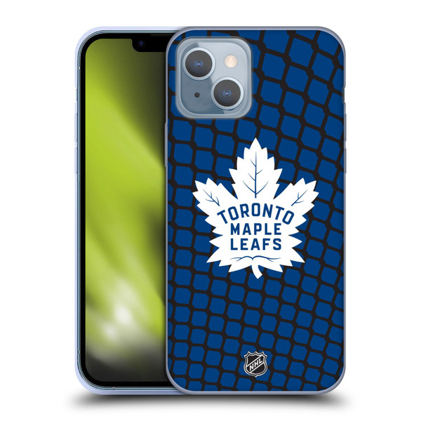 NHL Toronto Maple Leafs Net Pattern Soft Gel Case for Apple iPhone 14