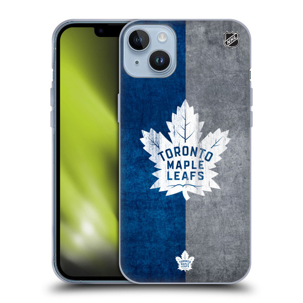 NHL Toronto Maple Leafs Half Distressed Soft Gel Case for Apple iPhone 14 Plus