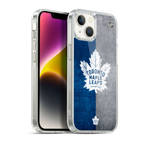 NHL Toronto Maple Leafs Half Distressed Soft Gel Case for Apple iPhone 14 Plus & MagSafe