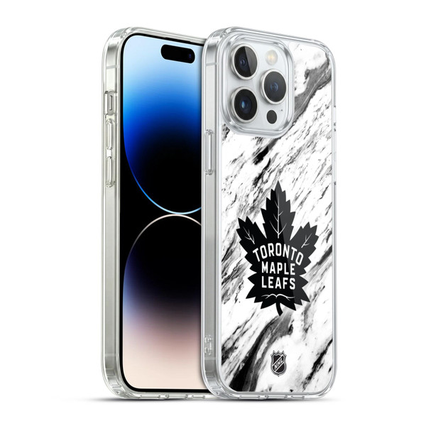 NHL Toronto Maple Leafs Marble Soft Gel Case for Apple iPhone 14 Pro Max & MagSafe