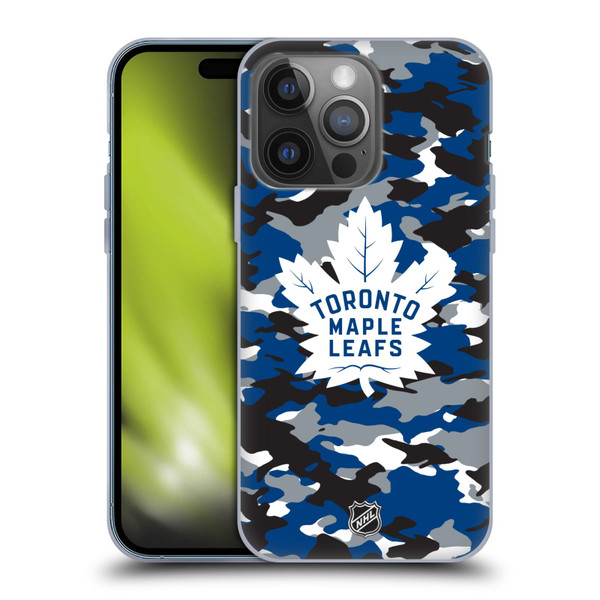 NHL Toronto Maple Leafs Camouflage Soft Gel Case for Apple iPhone 14 Pro