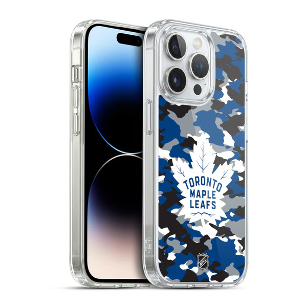 NHL Toronto Maple Leafs Camouflage Soft Gel Case for Apple iPhone 14 Pro & MagSafe