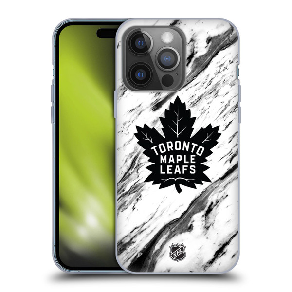 NHL Toronto Maple Leafs Marble Soft Gel Case for Apple iPhone 14 Pro