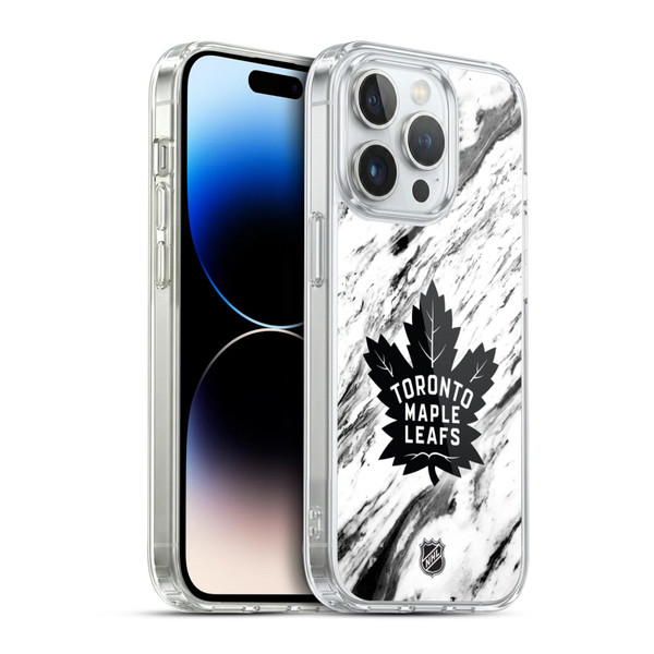 NHL Toronto Maple Leafs Marble Soft Gel Case for Apple iPhone 14 Pro & MagSafe
