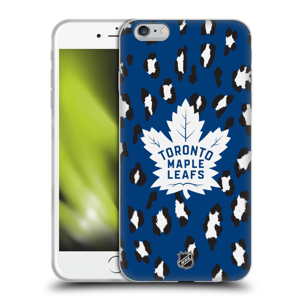 NHL Toronto Maple Leafs Leopard Patten Soft Gel Case for Apple iPhone 6 Plus / iPhone 6s Plus