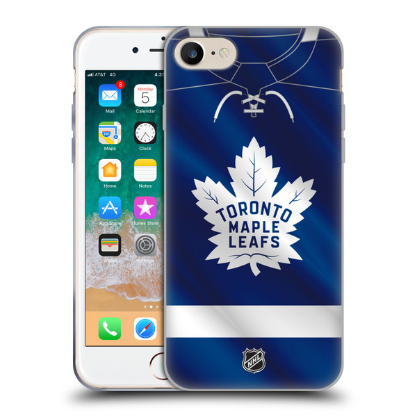 NHL Toronto Maple Leafs Jersey Soft Gel Case for Apple iPhone 7 / 8 / SE 2020 & 2022