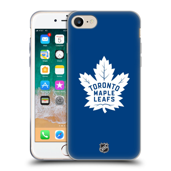 NHL Toronto Maple Leafs Plain Soft Gel Case for Apple iPhone 7 / 8 / SE 2020 & 2022