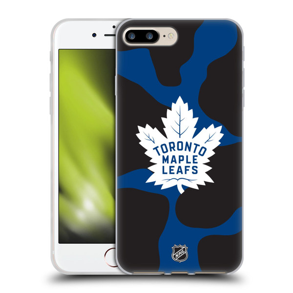 NHL Toronto Maple Leafs Cow Pattern Soft Gel Case for Apple iPhone 7 Plus / iPhone 8 Plus