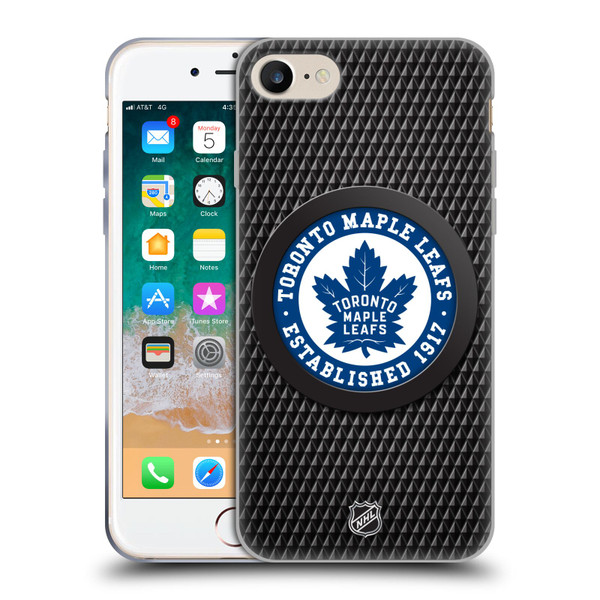 NHL Toronto Maple Leafs Puck Texture Soft Gel Case for Apple iPhone 7 / 8 / SE 2020 & 2022