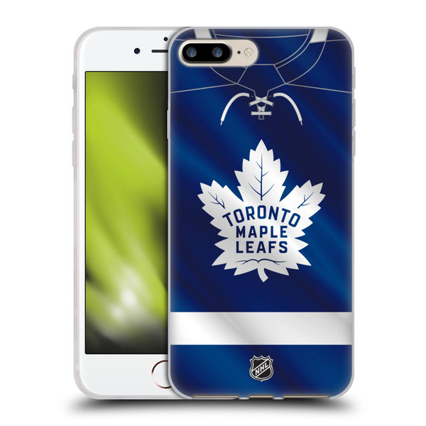 NHL Toronto Maple Leafs Jersey Soft Gel Case for Apple iPhone 7 Plus / iPhone 8 Plus