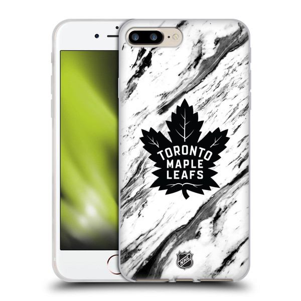 NHL Toronto Maple Leafs Marble Soft Gel Case for Apple iPhone 7 Plus / iPhone 8 Plus