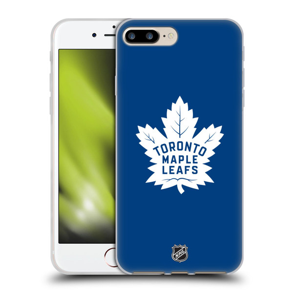 NHL Toronto Maple Leafs Plain Soft Gel Case for Apple iPhone 7 Plus / iPhone 8 Plus