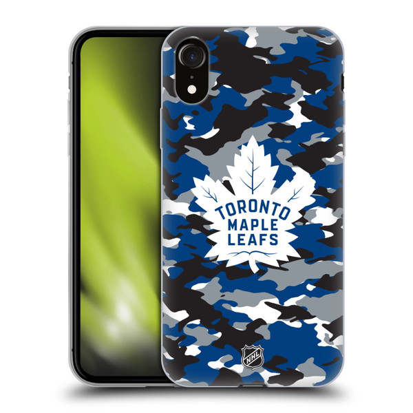 NHL Toronto Maple Leafs Camouflage Soft Gel Case for Apple iPhone XR