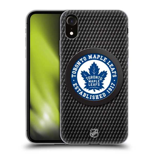NHL Toronto Maple Leafs Puck Texture Soft Gel Case for Apple iPhone XR