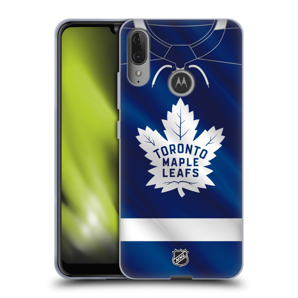 NHL Toronto Maple Leafs Jersey Soft Gel Case for Motorola Moto E6 Plus