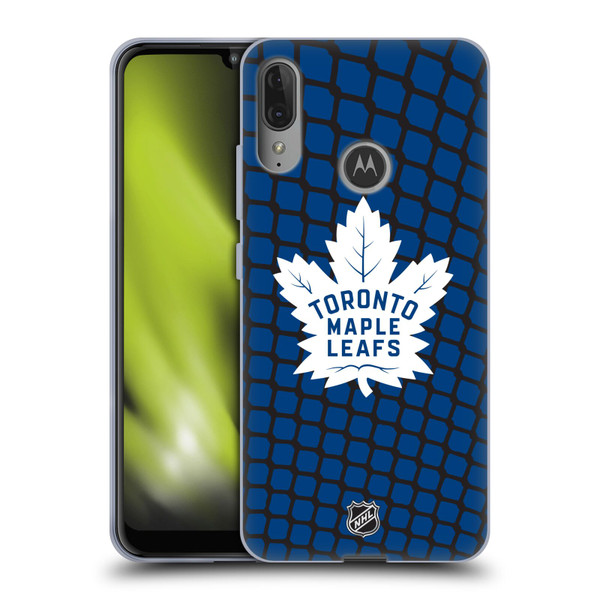 NHL Toronto Maple Leafs Net Pattern Soft Gel Case for Motorola Moto E6 Plus