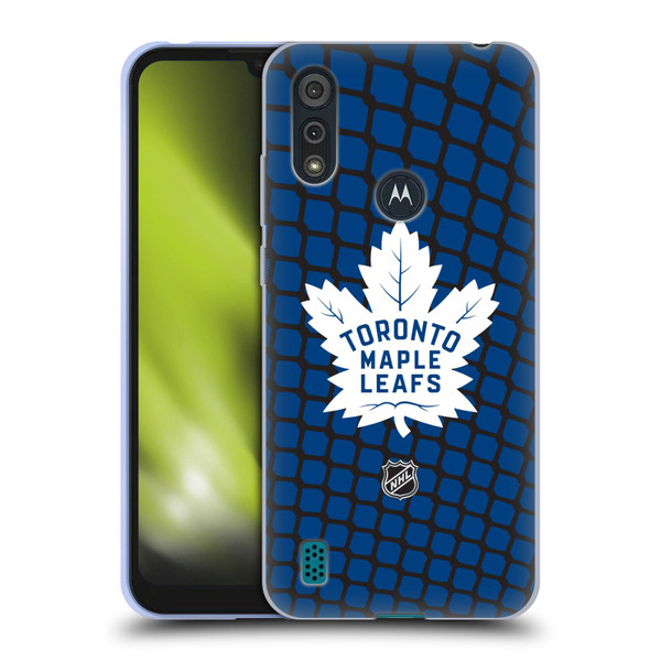NHL Toronto Maple Leafs Net Pattern Soft Gel Case for Motorola Moto E6s (2020)