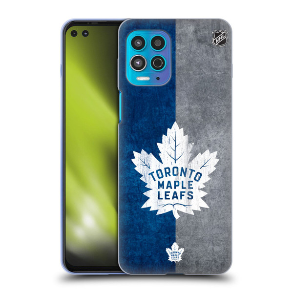NHL Toronto Maple Leafs Half Distressed Soft Gel Case for Motorola Moto G100