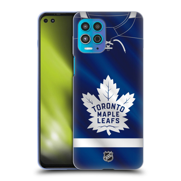 NHL Toronto Maple Leafs Jersey Soft Gel Case for Motorola Moto G100