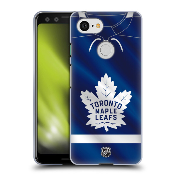 NHL Toronto Maple Leafs Jersey Soft Gel Case for Google Pixel 3