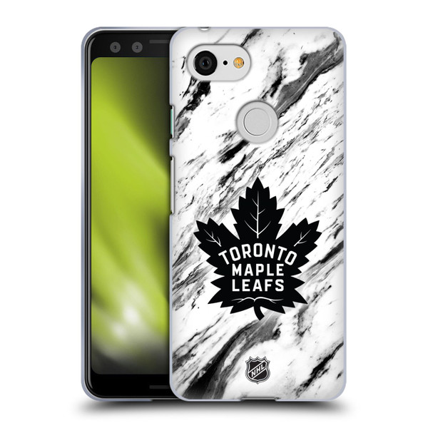 NHL Toronto Maple Leafs Marble Soft Gel Case for Google Pixel 3