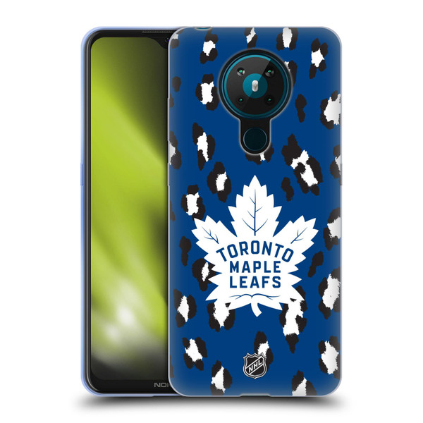 NHL Toronto Maple Leafs Leopard Patten Soft Gel Case for Nokia 5.3