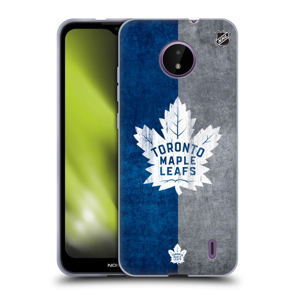 NHL Toronto Maple Leafs Half Distressed Soft Gel Case for Nokia C10 / C20