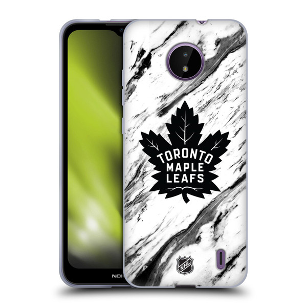 NHL Toronto Maple Leafs Marble Soft Gel Case for Nokia C10 / C20