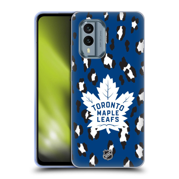 NHL Toronto Maple Leafs Leopard Patten Soft Gel Case for Nokia X30