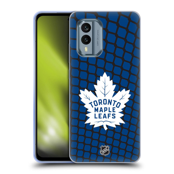NHL Toronto Maple Leafs Net Pattern Soft Gel Case for Nokia X30