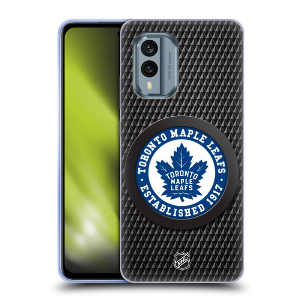 NHL Toronto Maple Leafs Puck Texture Soft Gel Case for Nokia X30