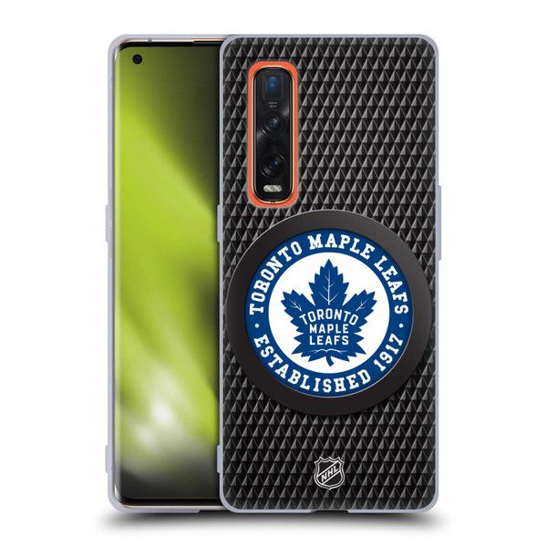 NHL Toronto Maple Leafs Puck Texture Soft Gel Case for OPPO Find X2 Pro 5G