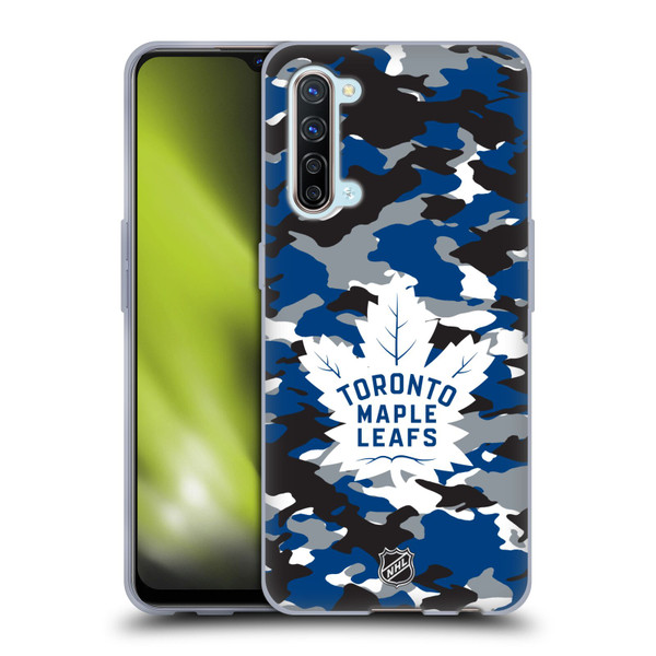 NHL Toronto Maple Leafs Camouflage Soft Gel Case for OPPO Find X2 Lite 5G