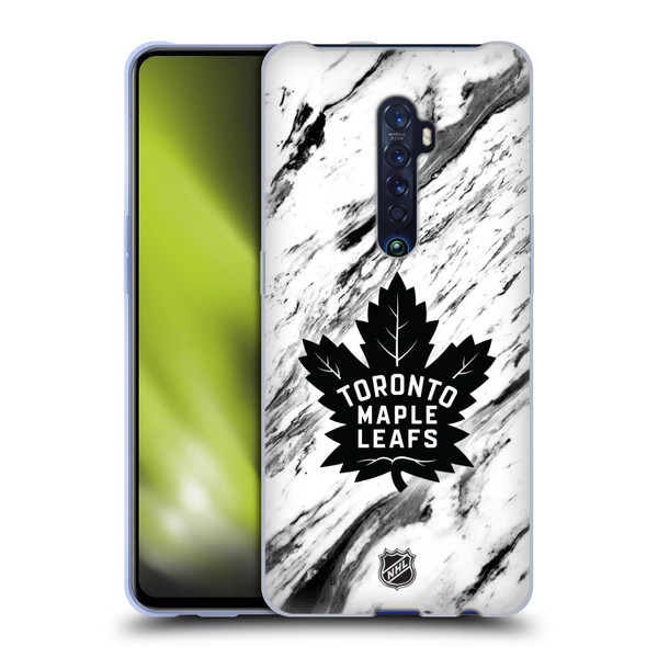 NHL Toronto Maple Leafs Marble Soft Gel Case for OPPO Reno 2