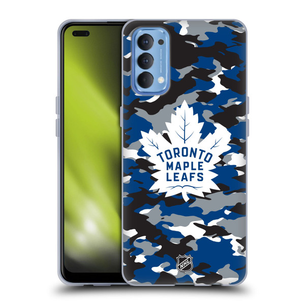 NHL Toronto Maple Leafs Camouflage Soft Gel Case for OPPO Reno 4 5G