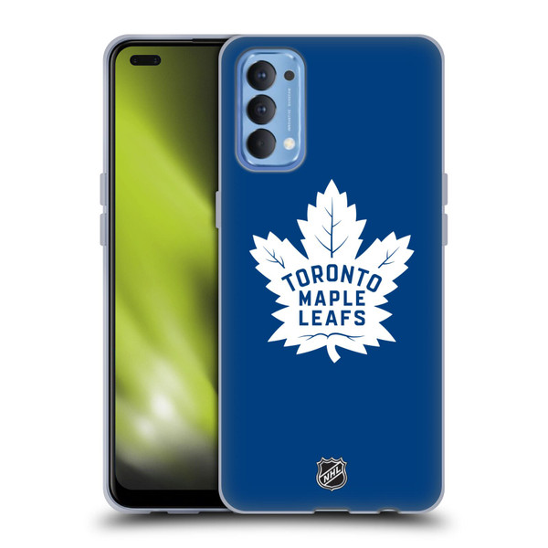 NHL Toronto Maple Leafs Plain Soft Gel Case for OPPO Reno 4 5G