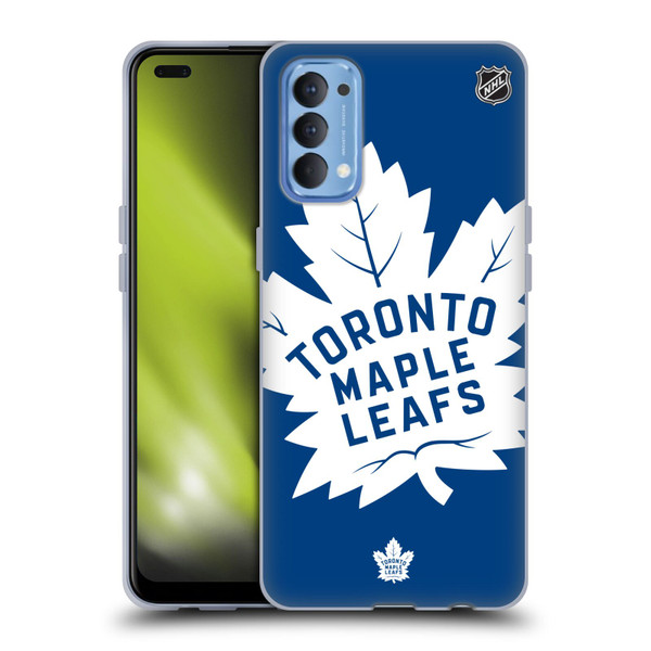 NHL Toronto Maple Leafs Oversized Soft Gel Case for OPPO Reno 4 5G