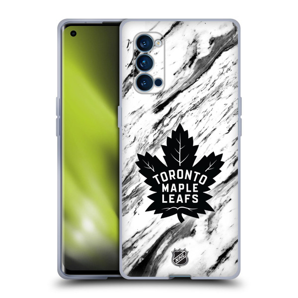 NHL Toronto Maple Leafs Marble Soft Gel Case for OPPO Reno 4 Pro 5G