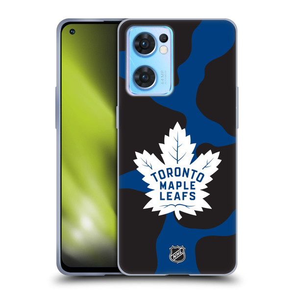 NHL Toronto Maple Leafs Cow Pattern Soft Gel Case for OPPO Reno7 5G / Find X5 Lite