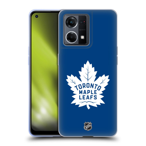 NHL Toronto Maple Leafs Plain Soft Gel Case for OPPO Reno8 4G
