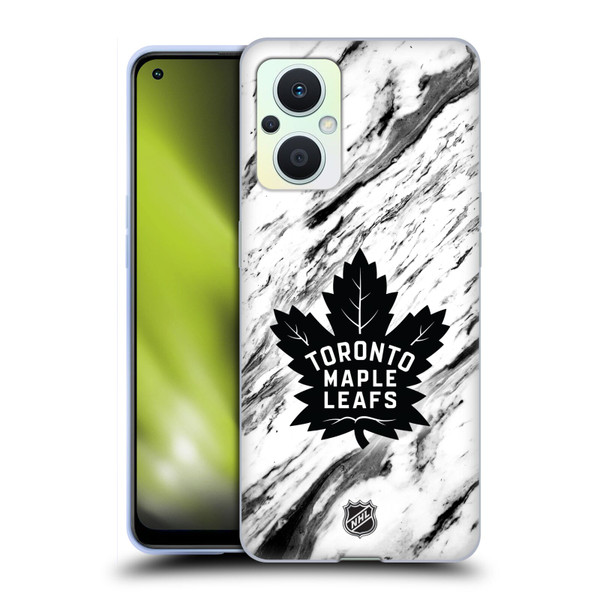 NHL Toronto Maple Leafs Marble Soft Gel Case for OPPO Reno8 Lite