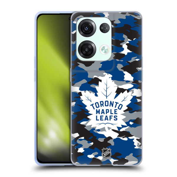 NHL Toronto Maple Leafs Camouflage Soft Gel Case for OPPO Reno8 Pro