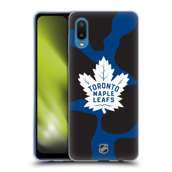 NHL Toronto Maple Leafs Cow Pattern Soft Gel Case for Samsung Galaxy A02/M02 (2021)