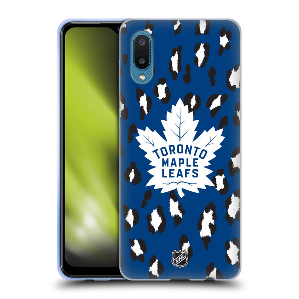 NHL Toronto Maple Leafs Leopard Patten Soft Gel Case for Samsung Galaxy A02/M02 (2021)