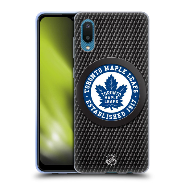 NHL Toronto Maple Leafs Puck Texture Soft Gel Case for Samsung Galaxy A02/M02 (2021)