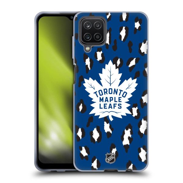 NHL Toronto Maple Leafs Leopard Patten Soft Gel Case for Samsung Galaxy A12 (2020)